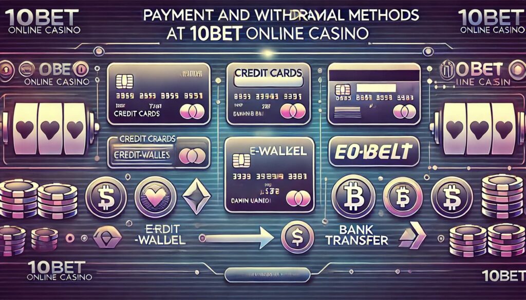 Payment and Withdrawal Methods at 10bet Online Casino