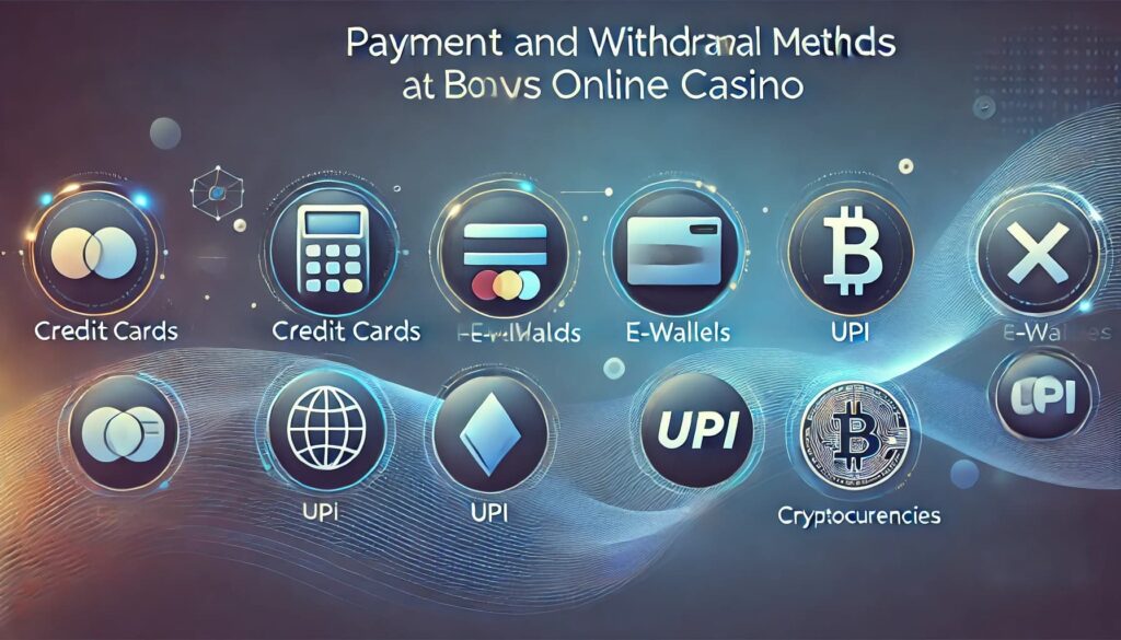 Payment and Withdrawal Methods at Bons Online Casino